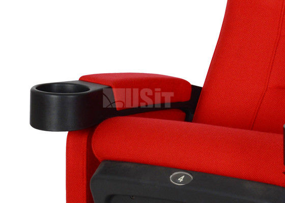 Black PU Headrest Theater Room Seating , Theater Seating Furniture Modern Style