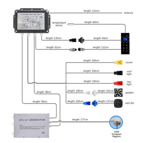 White / Black Mini Sauna Steam Machine , Steam Generator Kit For Steam Room