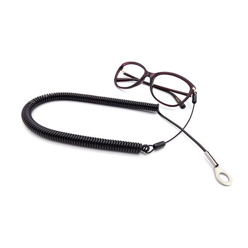 Polyurethane Tubing 3.0mm Coiled Spring Lanyard Metal Eyelet Ends