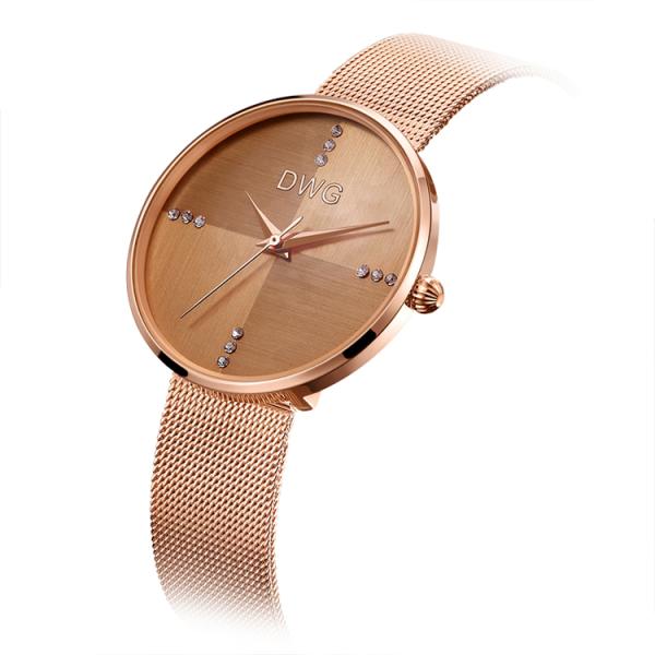 Дозоры логотипа новых женщин диаманта диапазона запястья дамы Сплава женщин платьев изготовленные на заказ