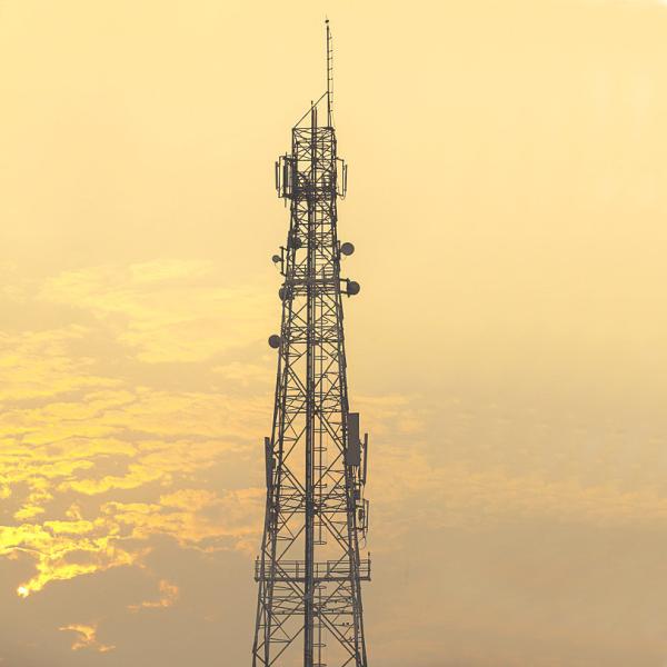 100m Height Standard Transmission Steel Tower 5G Communication Stations