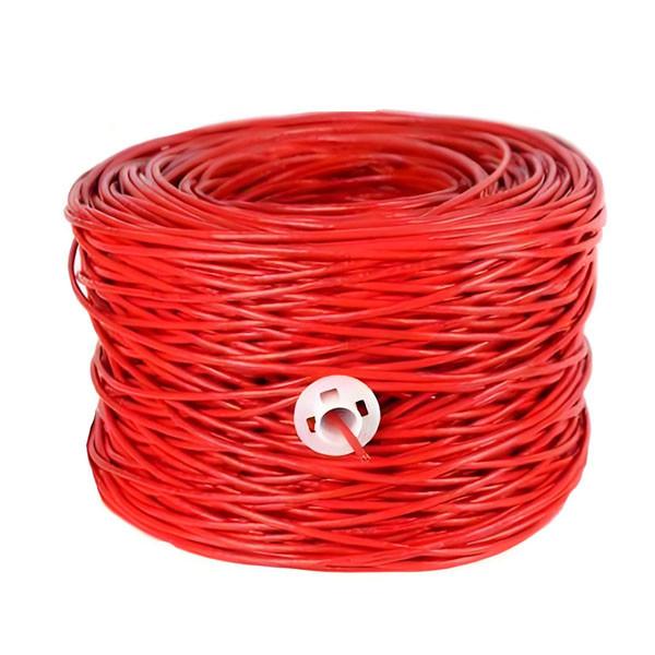 UTP High Speed Cat 5E Internet Cable 1000Ft 0.5mm 100MHz Red PVC Pass Fluke Test