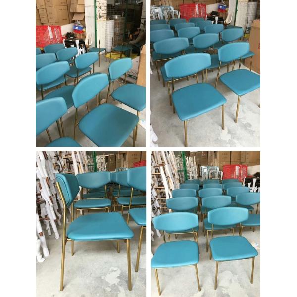 Leisure Modern Golden Stainless Steel Dining Chair Sofa chair for Living Room