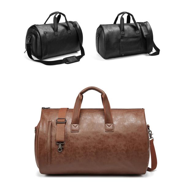 PU складная розовая кожаная сумка для путешествий