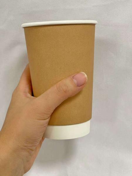 Eco-friendly Custom Hot Double Walled Coffee Paper Cup With Lid 6 Oz 8 Oz 10 Oz 12 Oz 16 Oz