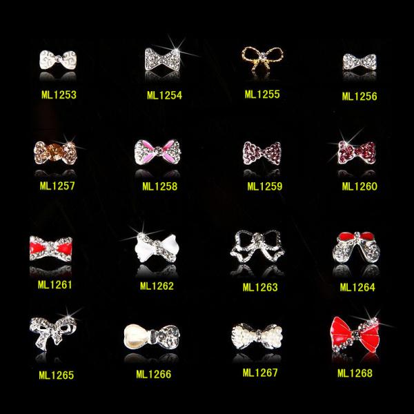 Hot NEW Wholesale Alloy Jewelry 3D Nail Art Jewelry Nail rhinestones Sticker Supplier Number ML1253-1268