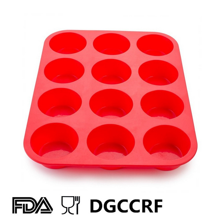 silicone mold kitchen accessories round shape 12 cupcake mold SB-067