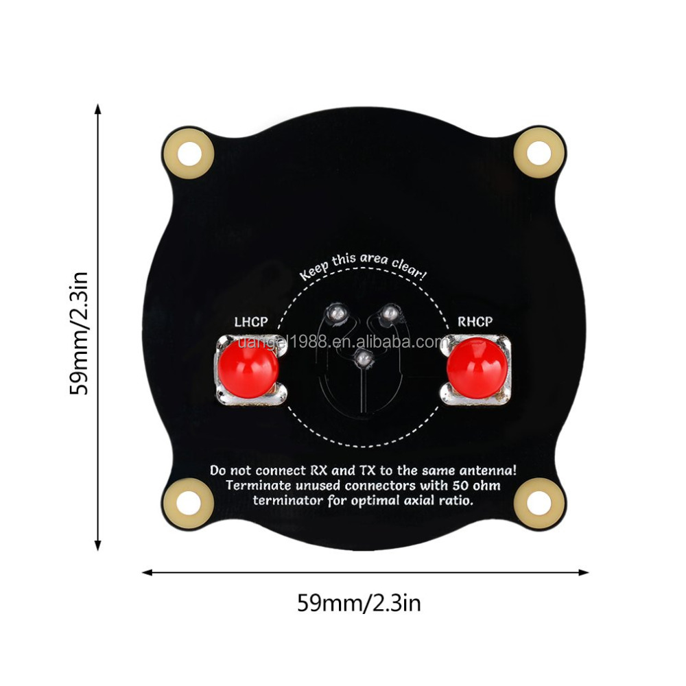5.8Ghz Triple Feed Patch Antenna SMA Directional Circularly Polarized