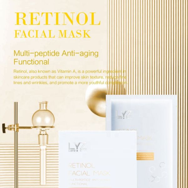 LYZ Customized Private Label Retinol Serum Face Mask Anti-Aging Repair Cells Collagen Supplement Inhibit Melanin Skincare for