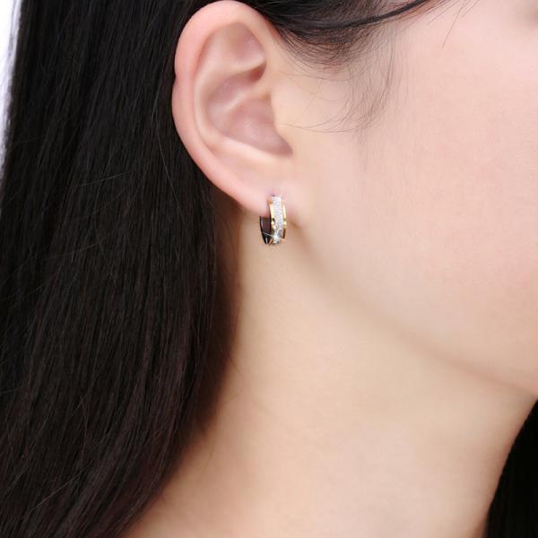 Silver Color&Gold-Color Punk Rock Stainless Steel Small Hoop Earrings for Women Wedding Party Jewelry