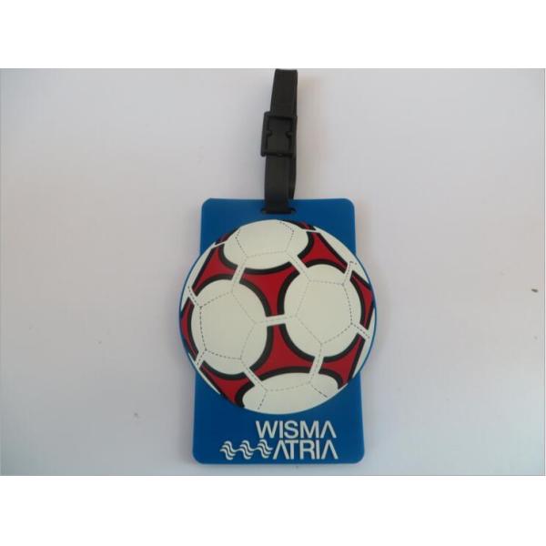 Custom 2D/3D Football Design Silicone Travel Luggage Tag / Souvenir Plastic Luggage Tag For Word Cup Promotion