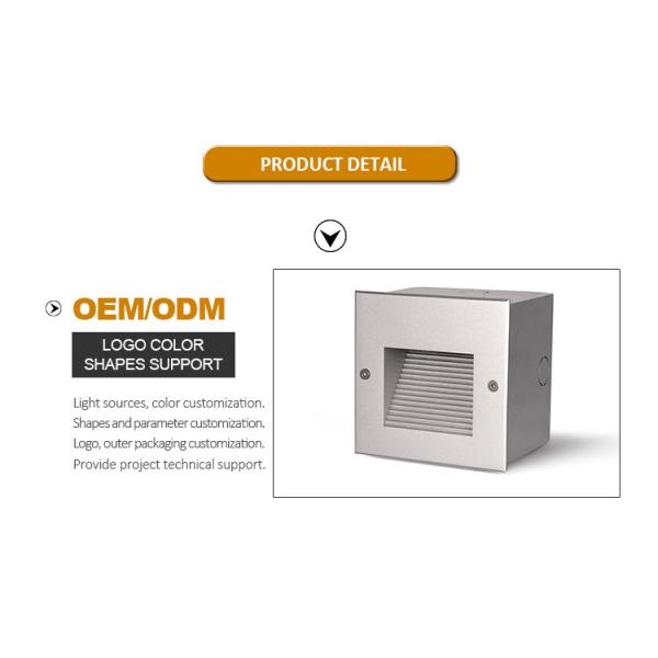 Встраиваемый в стену 2W Osram SMD LED светильник для ступеней IP65 Современный дизайн Алюминиевый материал Для коридора