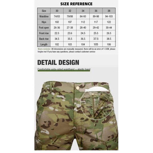 Khaki Acu Pants Custom Military Uniforms Waterproof Tactical Cargo Pants For Men