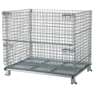 Alambre de metal plegable industrial 500kg Mesh Basket