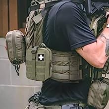 1000D Molle Ifak Pouch Rip Away, Tactical Tear Away Medical Pouch Empty, ornaments First Aid Pouch Bag Only for Camping