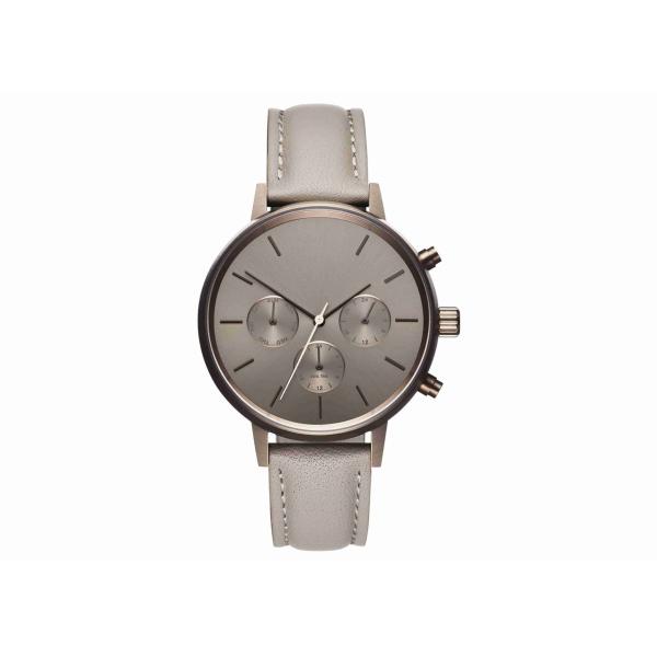 Coffee color Leather wrist watch 3 atm water resistant stainless steel watches