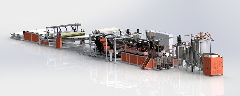 PC Solid Plate And Wave  Board Two In One Production Equipment，high anti-impact character