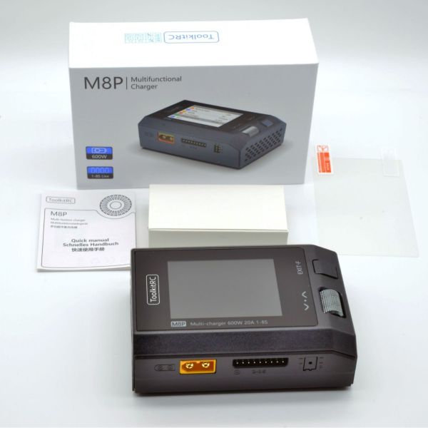 600W 20A 1-8S Smart Balance Charger for LiPo and Lithium Batteries in Model Aircraft and Drones