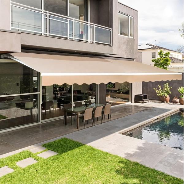 4*3m Outdoor Manual Garden Canopy Sun Shade Balcony Patio Retractable Awning Aluminum OEM