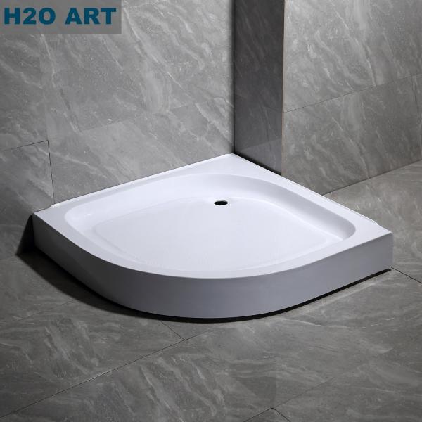 Customized Single Color Corner Acrylic Shower Tray with Front Skirt and Legs Bath Tray