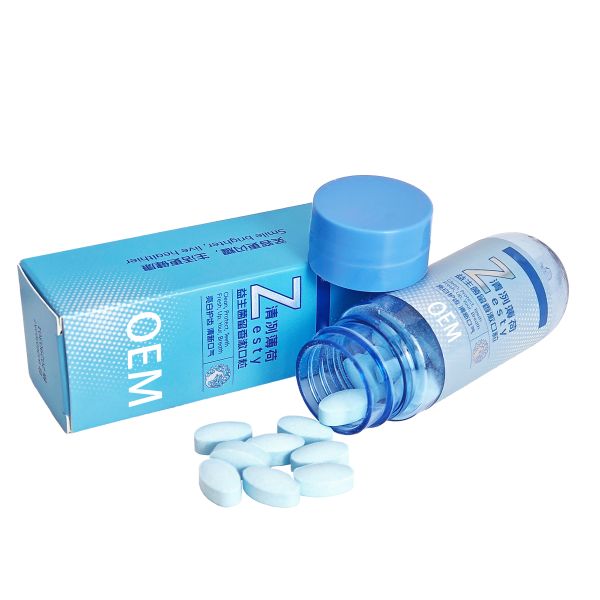Custom Tooth-cleaning pellets Mint Flavored Probiotic Mouthwash Granules Cleanse Breath Freshen the Mouth Portable Toothpaste Tablets for Outdoor Use