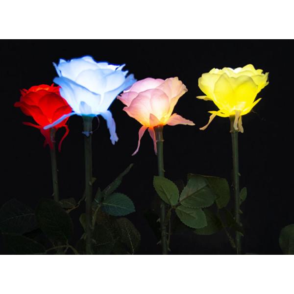 LED Silicone Rose Lights Lawn Simulation Flower Lamp Garden Courtyard Beautiful Display Bright Landscape Decorative
