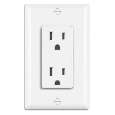 Residential / Commercial Socket And Switch Wall Mounted 15A 125V Receptacle For Easy Secure Connection