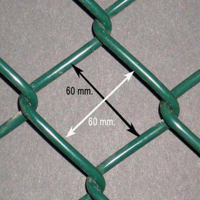 PVC revestido Chain Link Fence Paredes de edifícios galvanizado a quente embebido Diamant Enclosure Cyclone Wire Mesh