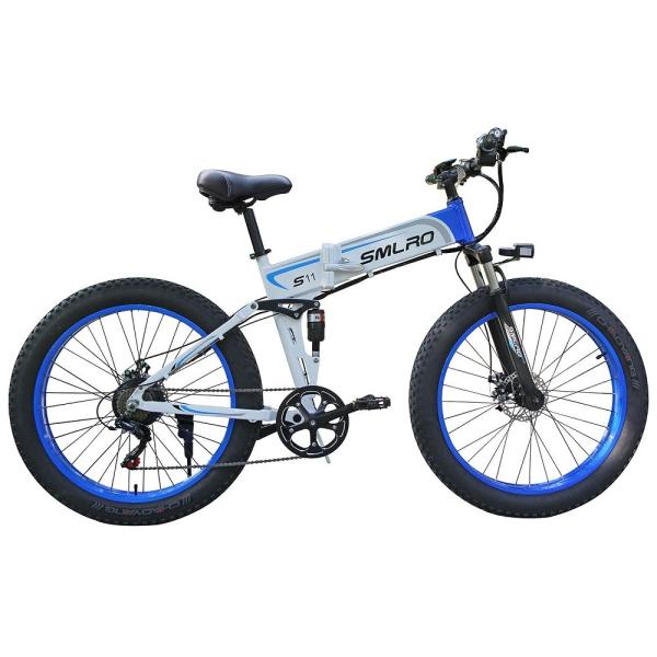 SMLRO S11 26x4.0 inch Fat Tire Folding E-Bike 1000W Motor 10.4AH Lithium Battery Electric Bike Drop Shipping Available