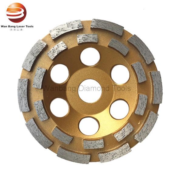 Bowl Shaped Double Row Diamond Grinding Wheels 125mm 180mm For Asphalt