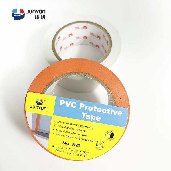 UV Resistant PVC Protective Tape , Indoor / Outdoor Orange Construction Tape