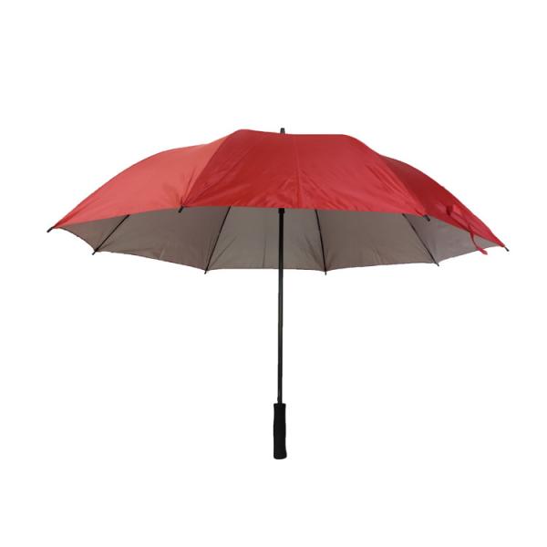 Silver Coating 	Pongee 190T Semi Automatic Umbrella 27 Inch