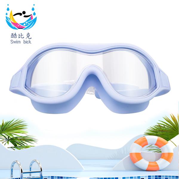 Anti Fog Silicone Swim Goggles Large Frame Swimming Goggles For Adults Colorful Electroplating