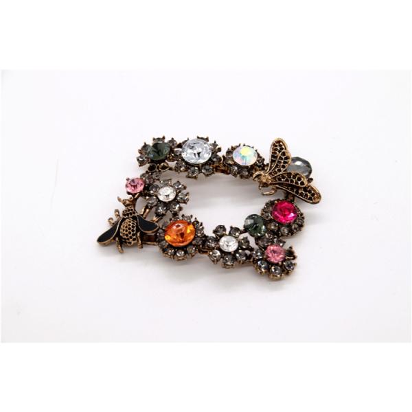 Custom Colorful Shoe Ornaments Clips For Woman Black / Nickel / Gold Color
