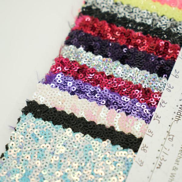 Светить 390 GSM поднял ткань Sequin для платьев моды женщин