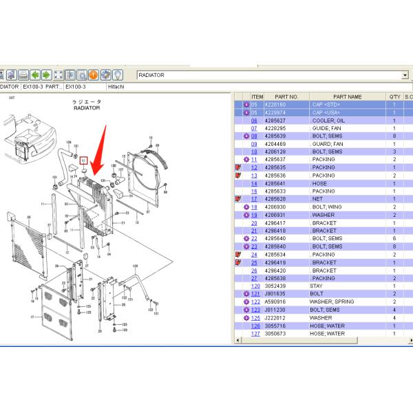 4228160 4229974 Радиатор Гидравлический маслоохладитель Ex120-3 EX100-3 Для Hitachi