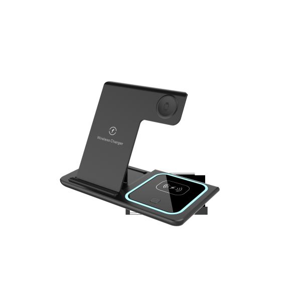 3 в 1 Контейнер складной быстрой беспроводной зарядки пользовательский логотип для телефона наушники IWatch