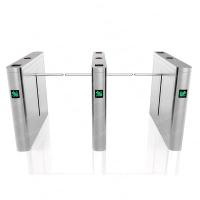 High Security Drop Arm Turnstile Waist Height Face Recognition Pedestrian Barrier Gate
