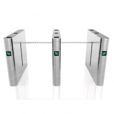 High Security Drop Arm Turnstile Waist Height Face Recognition Pedestrian Barrier Gate