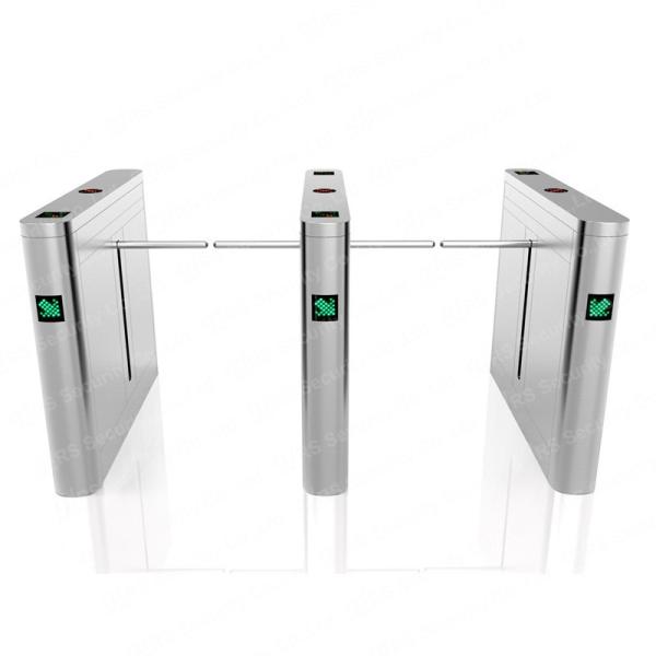 High Security Drop Arm Turnstile Waist Height Face Recognition Pedestrian Barrier Gate