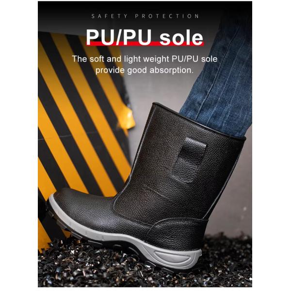 Zapatos de seguridad de cuero industrial para hombres Botas de trabajo para soldadores
