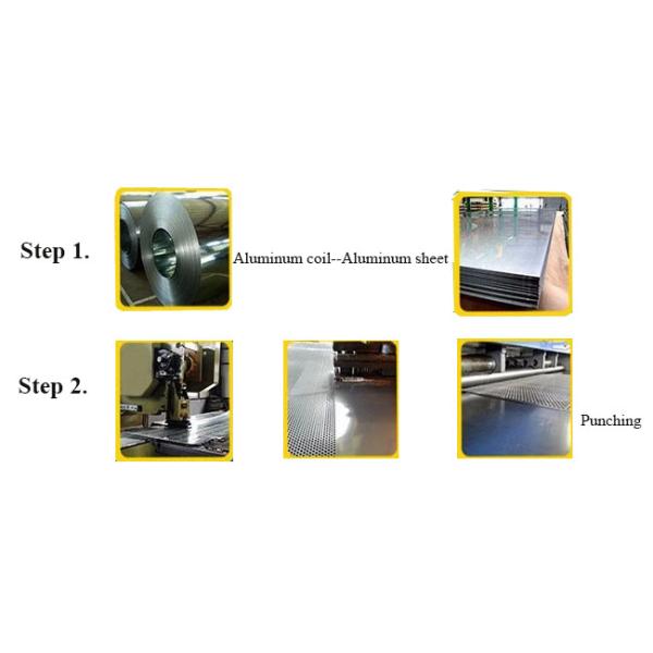 2mm Thickness Perforated Aluminum Panel , Building Punched Aluminum Sheet 