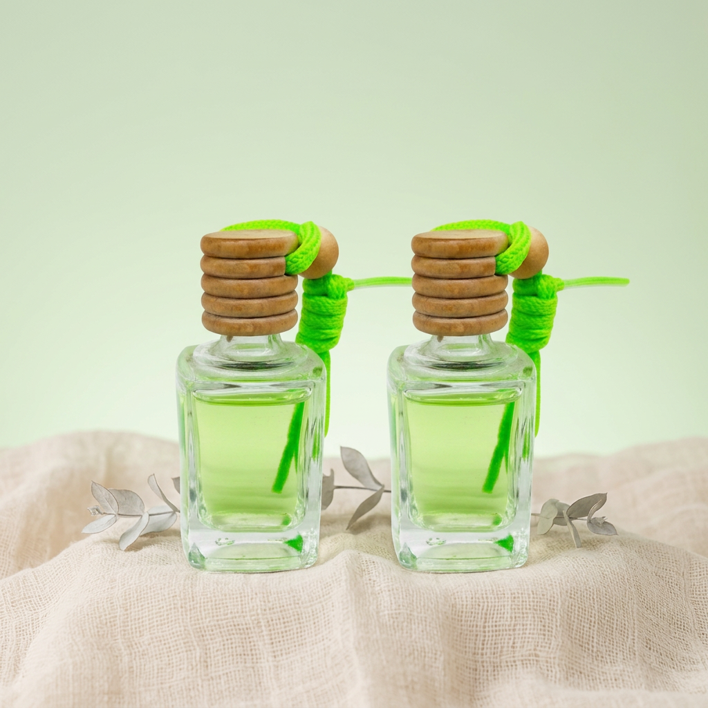 Anding Stock Mini 10ml Car Diffuser Bottle Refill Luxury Empty Glass Hanging Car Perfume Diffuser Bottle