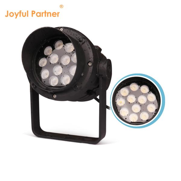 Round Outdoor RGB LED Spotlights 12W IP65 With Anti-glare Hood High CRI Support DMX512