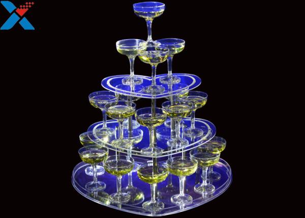 Professional Acrylic Wine Glass Holder , Clear Lucite Wine Holder Rack Durable