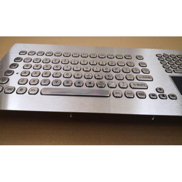 Dual PS2 Industrial Metal Mechanical Keyboard With Trackpad Front Panel Mount
