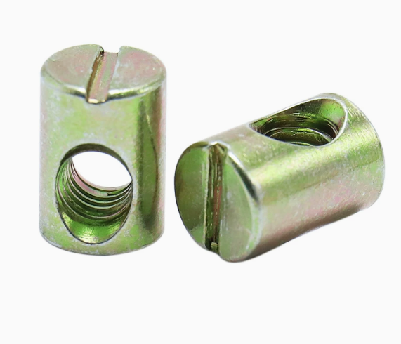 Furniture Wood Insert Slotted Barrel Nut Iridescent Color Zinc Steel Hammer Head