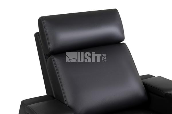 Genuine Leather Power Recliner Electric Sofa For Public Theater Cinema Project