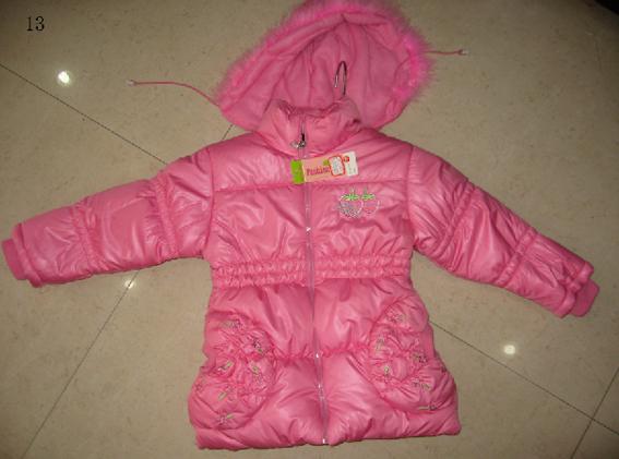 Apparel girl's padding jackets stock(coats,tops,children's clothing,children's garments,jackets stocks)