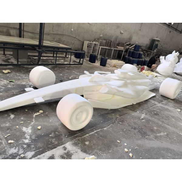 Custom TOPDON F1 Racing Car Sculpture - Fiberglass & Resin Construction with Weather Resistant Coating for Motorsport Displays